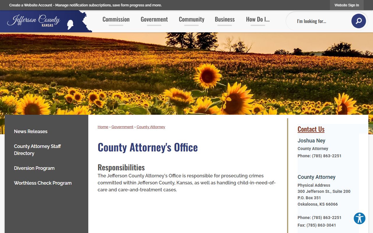 Jefferson County Clerk of the District Court County Attorney court filing context