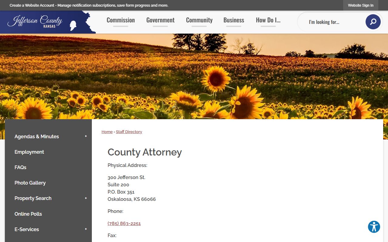 Jefferson County Clerk of the District Court County Attorney staff directory source