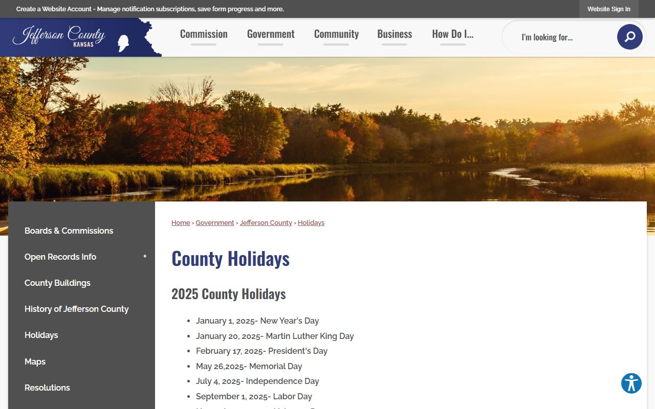 Jefferson County District Court holiday source