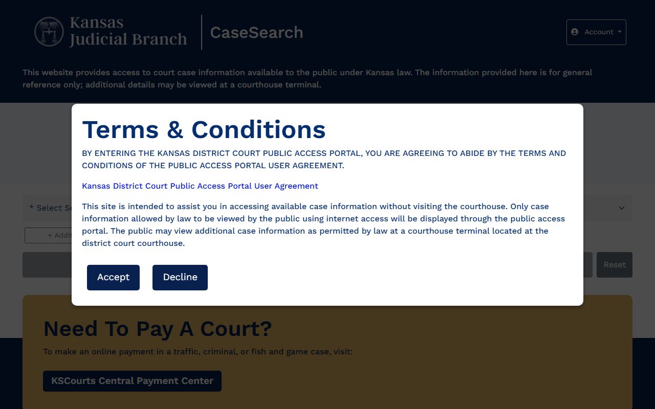 Jefferson County court records Kansas CaseSearch entry