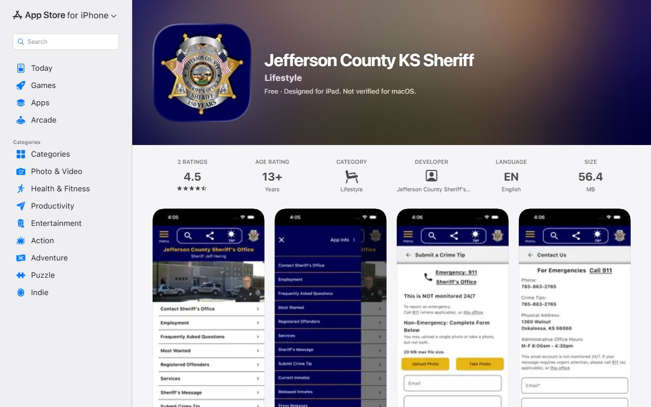Jefferson County warrant records sheriff app